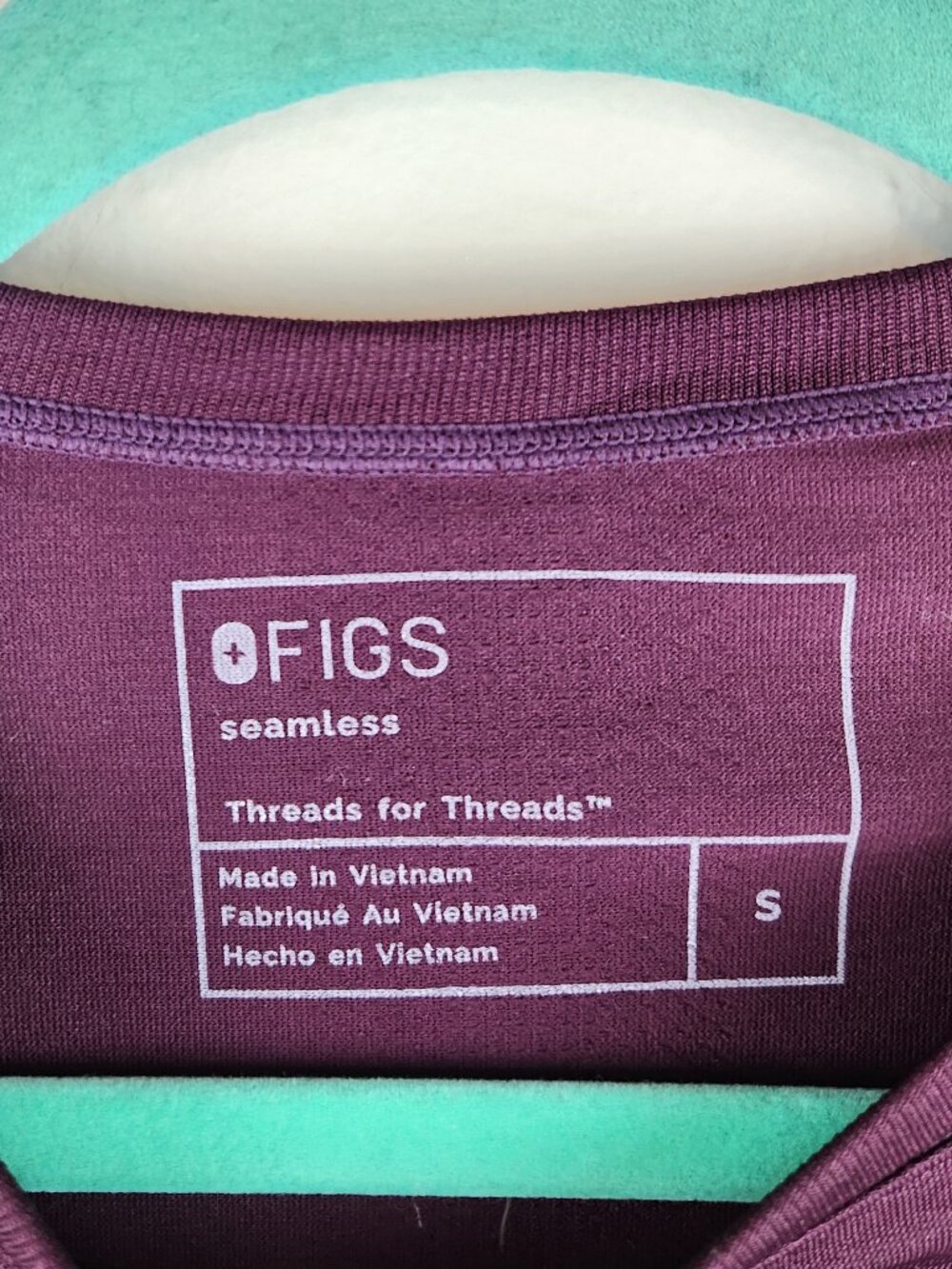 NWT FIGS Salta Seamless Longsleeve Underscrub Shirt Ombre Purple sz S - Picture 5 of 7